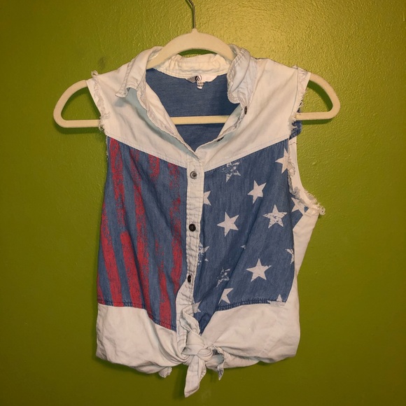 Volcom American flag jean cut off - Picture 1 of 3